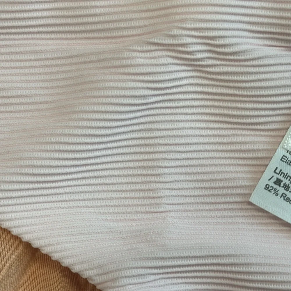J. Crew‎ Ribbed High Rise Cheeky Bikini Bottom Women's M Pink New BE808
